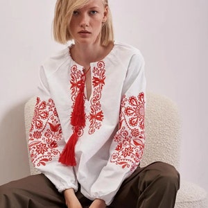 Vyshyvanka blouse, women etno shirt, Ukrainian embroidery, Vyshyvanka, Ukraine gift, Ukrainian clothing