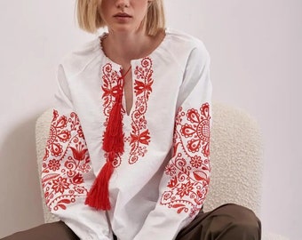 Vyshyvanka blouse, women etno shirt, Ukrainian embroidery, Vyshyvanka, Ukraine gift, Ukrainian clothing