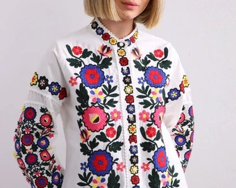 Traditional Ukraine embroidered blouse, Ukrainian woman gift, vishivanka, Ukraine blouse,made in Ukraine gift,Ukraine seller
