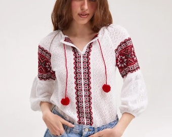 Crochet Vyshyvanka blouse, Ukrainian Blouse, Vyshyvanka Blouse, Ukrainian Clothing