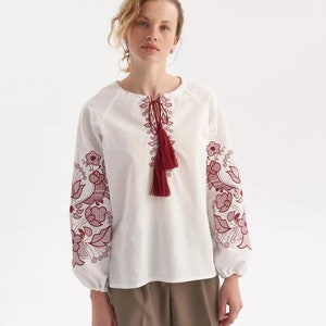 Ukraine gift for woman, Ukraine blouse, embroidered Ukraine blouse