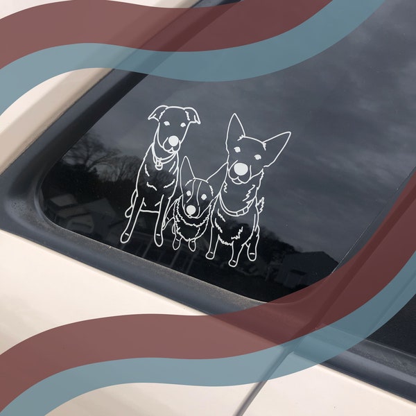 Custom Pet Car Decal/Custom Pet Sticker/Vinyl Sticker/Vinyl Decal/Vehicle Sticker/Custom Image/Pet Lover/Gift Idea/Gift for her/Gift for him