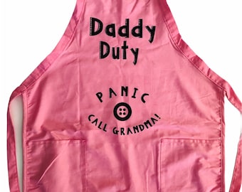 Daddy Duty Apron, Apron for Men, New Dad Gifts, Funny New Dad Gift, Baby Shower Gift for Dad, Stay at Home Dad Gifts, Gifts for Dad