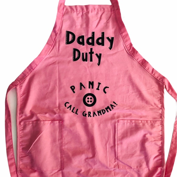 Daddy Duty Apron, Apron for Men, New Dad Gifts, Funny New Dad Gift, Baby Shower Gift for Dad, Stay at Home Dad Gifts, Gifts for Dad