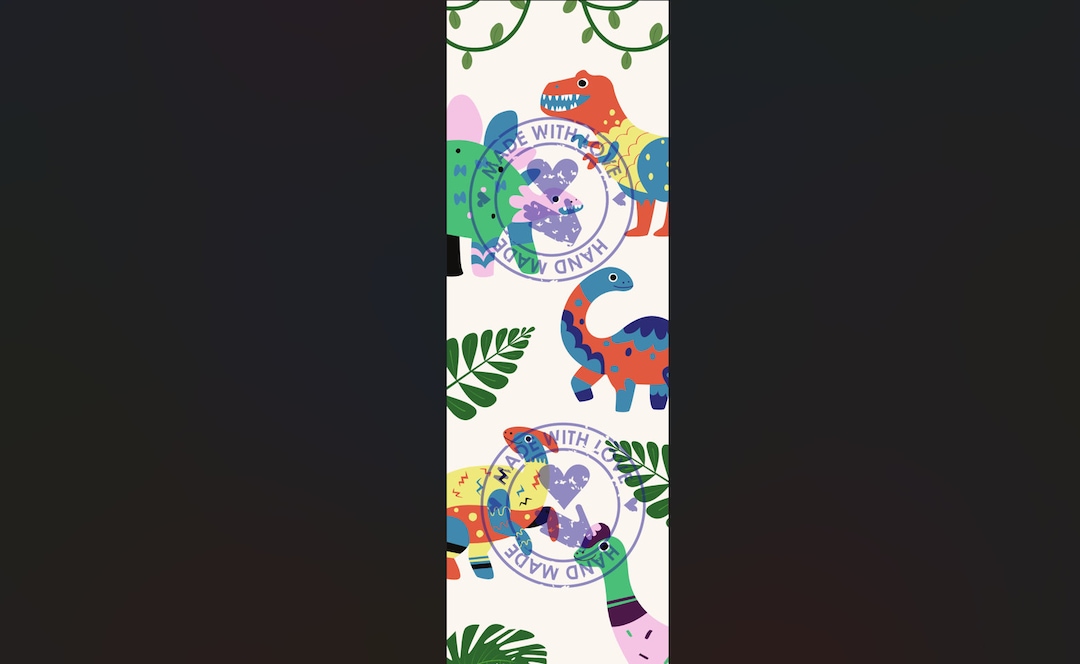Cute Dinosaur Printable Bookmark - Instant Download Dinosaur Bookmark ...