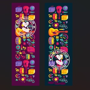Colorful Music Printable Bookmark - Instant Download Bookmark - Pretty Bookmark - Bookmark for Piano Books - Bookmark for Music Books
