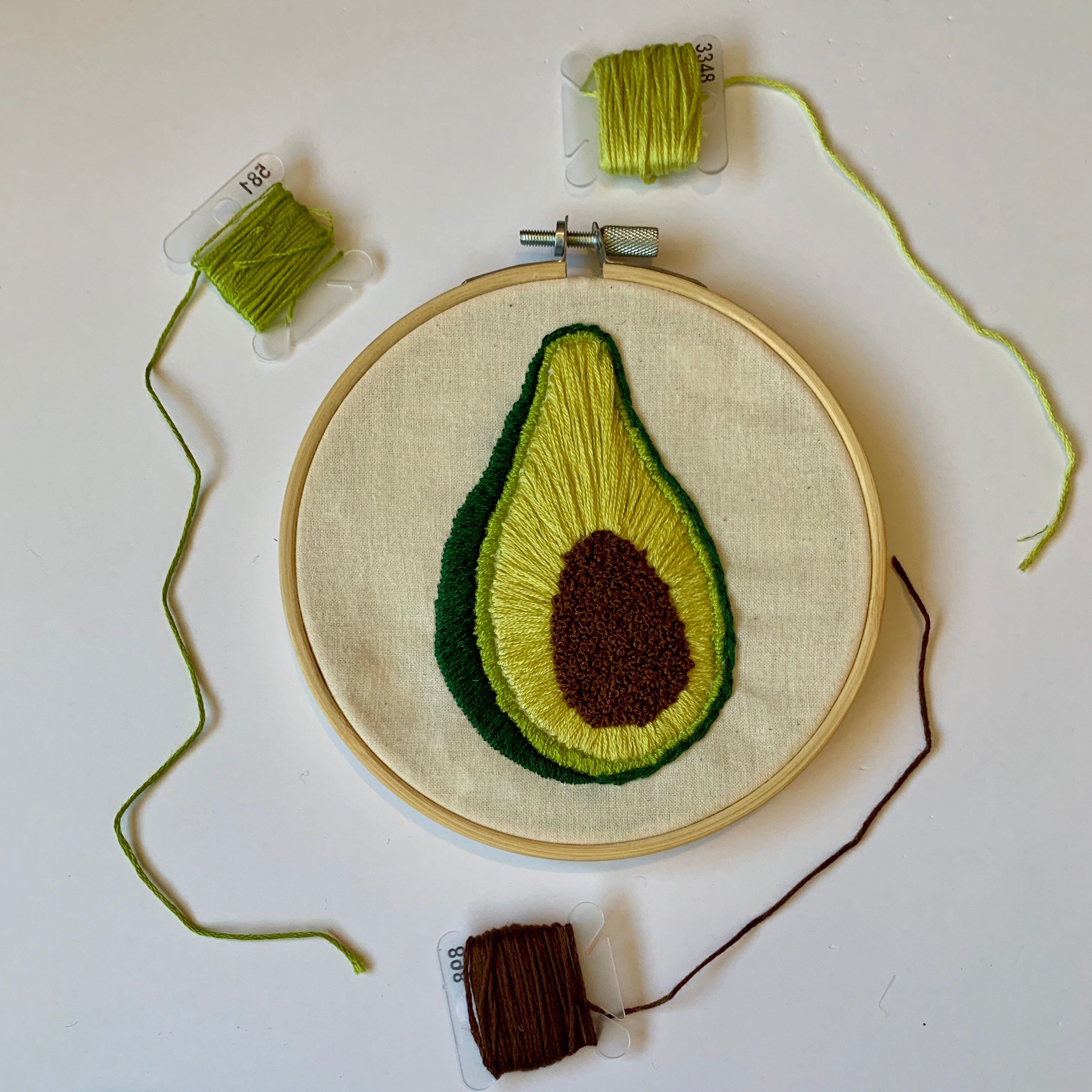 Cute handmade avocado embroidery finished 6 hoop  etsy Cute handmade avocado embroidery finished 6 hoop  etsy