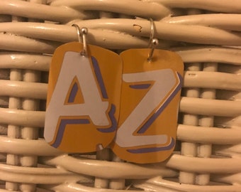 Small A to Z earrings