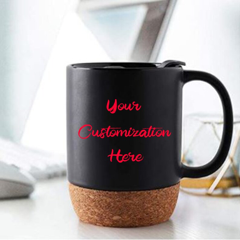 15 oz. Customizable Cork Bottom Mug Oven Safe Etsy