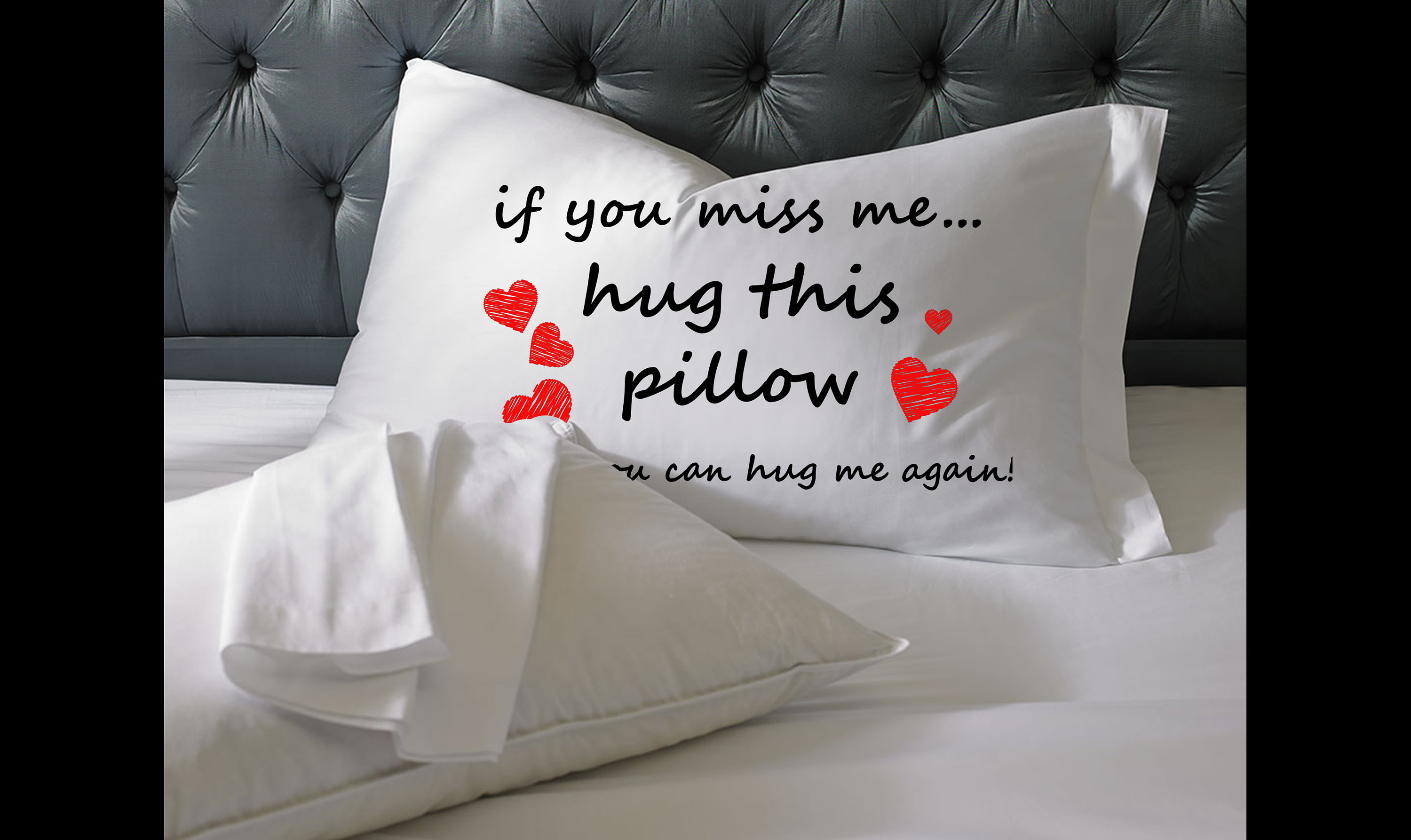 If You Miss Me Hug This Pillow Standard Pillow Case Etsy