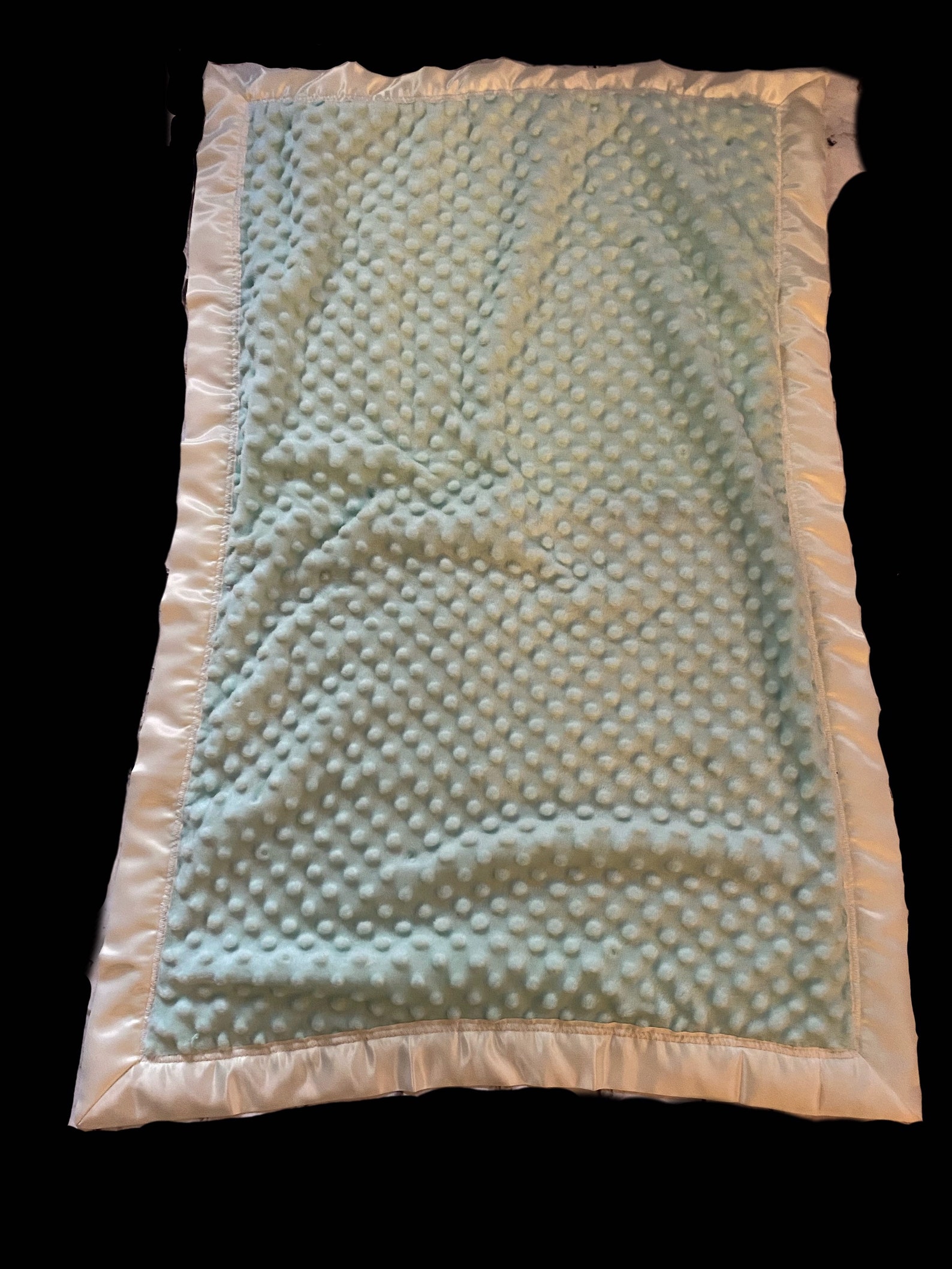 Handmade Knitted Baby Blanket With Satin Binding Rainbow Etsy