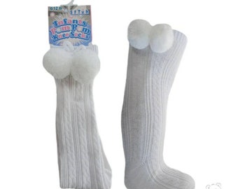 women's pom pom trainer socks