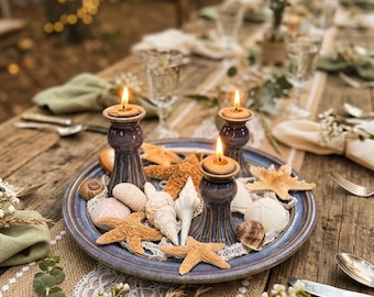Unique Ceramic Candle Centerpiece !