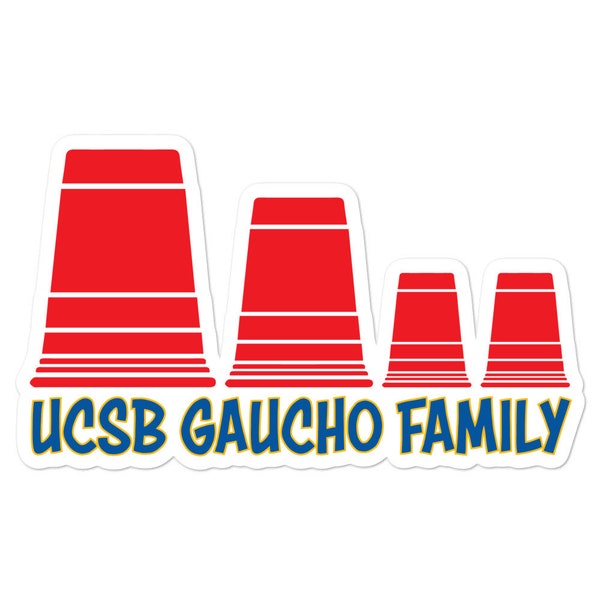 UCSB Gaucho Family (4) Bubble-free stickers