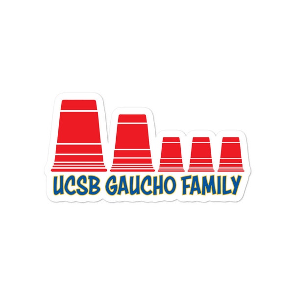 UCSB Gaucho Family (5) Bubble-free stickers