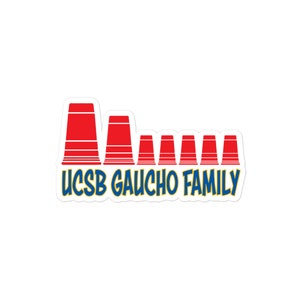 UCSB Gaucho Family (7) Bubble-free stickers