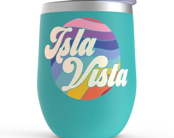 Isla Vista Rainbow Stemless Wine Tumblers