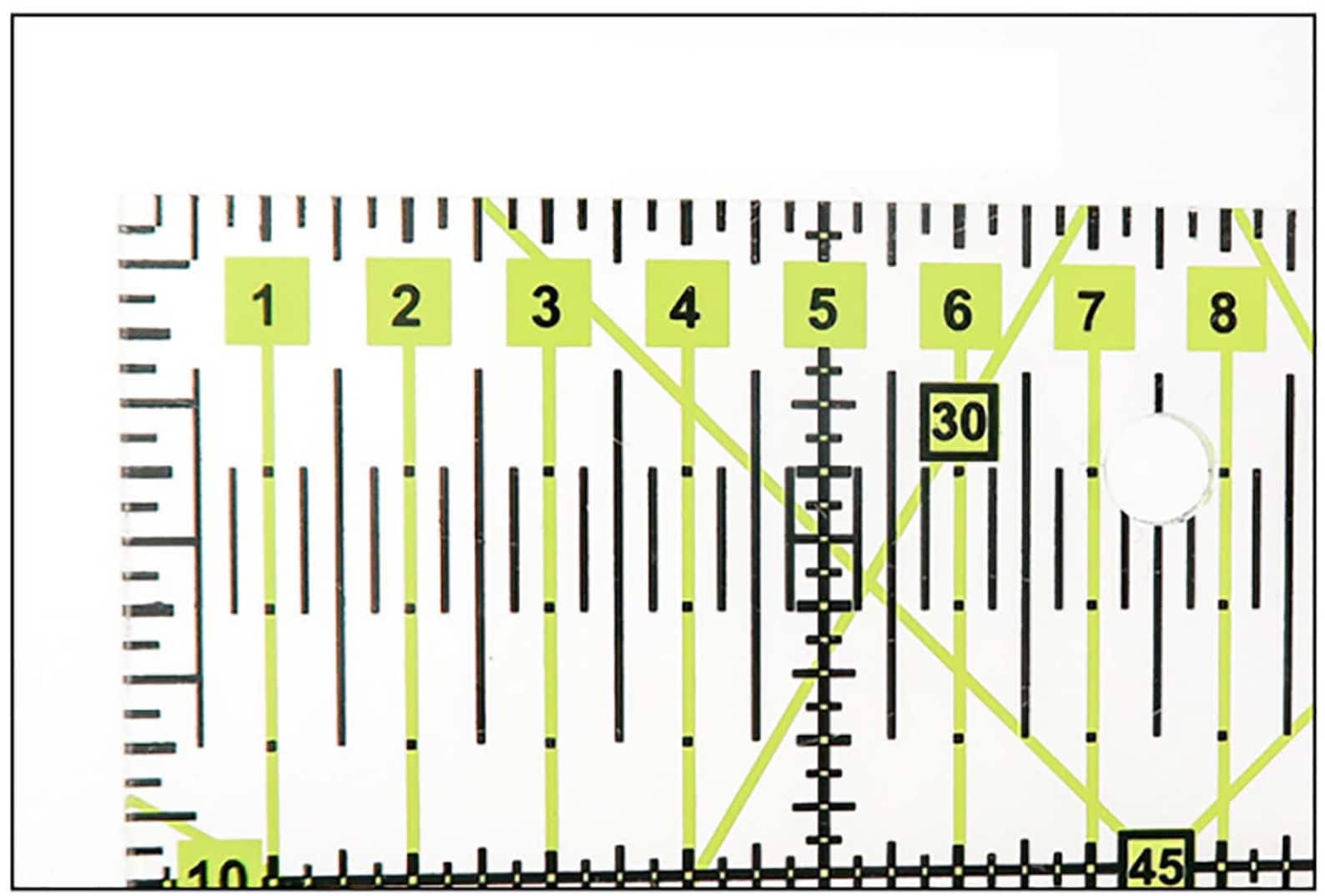 Bloc Loc Half Square Triangle Lineal | 6.5x6.5 Zoll | Acryl Quilting Lineal