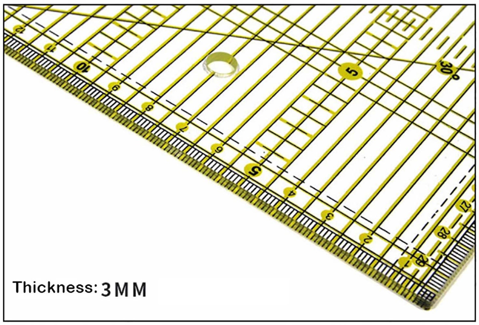 Quilting Ruler Square Acrylic Ruler Fabric Cutting Ruler Clear Etsy