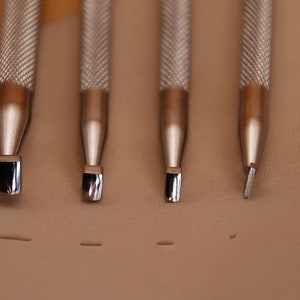 Smooth Angle Beveler Leather Stamping Tool Beveling Set Undercut Stamps 304 Stainless Steel Carving LeatherCrafts Kit 1 Piece Or 4 Pieces
