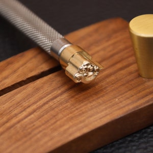 Leather Stamps LeatherCraft Tool Fine Brass Head 304 Stainless Steel Rod