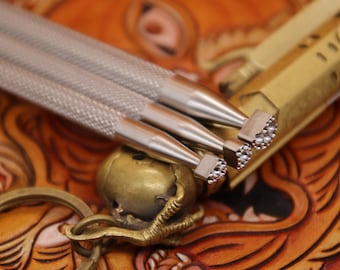 Timbri in pelle Set di strumenti Kit artigianale in pelle Intaglio della pelle Punch 304 In acciaio inossidabile Professional Leather Tool Stamping