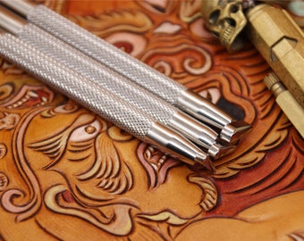 Stampi in pelle Strumenti 304 Acciaio inossidabile Intaglio Stampi stampaggio Smussatrice CuoioCraft Punch Tool