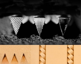 Herramienta de sello de cuero Estampado Tallado Punzones de fabricación Sellos biselados LeatherCraft Tools 304 Acero inoxidable