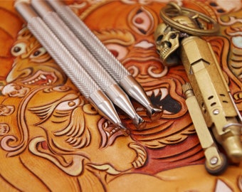 Strumenti di stampaggio in pelle FAI-DA-te 304 In acciaio inossidabile intaglio stampi smussati LeatherCraft Punch Tool