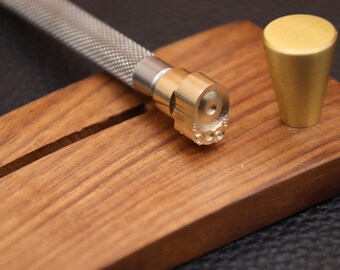Timbro in pelle LeatherCraft Stamping Tool Fine Brass Head 304 Asta in acciaio inossidabile