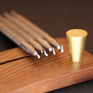 Leather Stamps, 4 Pieces Set Professional Leather Stamping Tools for Craft Working, 304 Stainless Steel Leather Stamping DIY Tools
