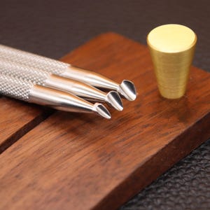 Leather Stamping Tools, 1 Pc or 3 Pcs Set Professional Leather Stamping Tools for Craft Working, 304 Stainless Steel Leather Stamps