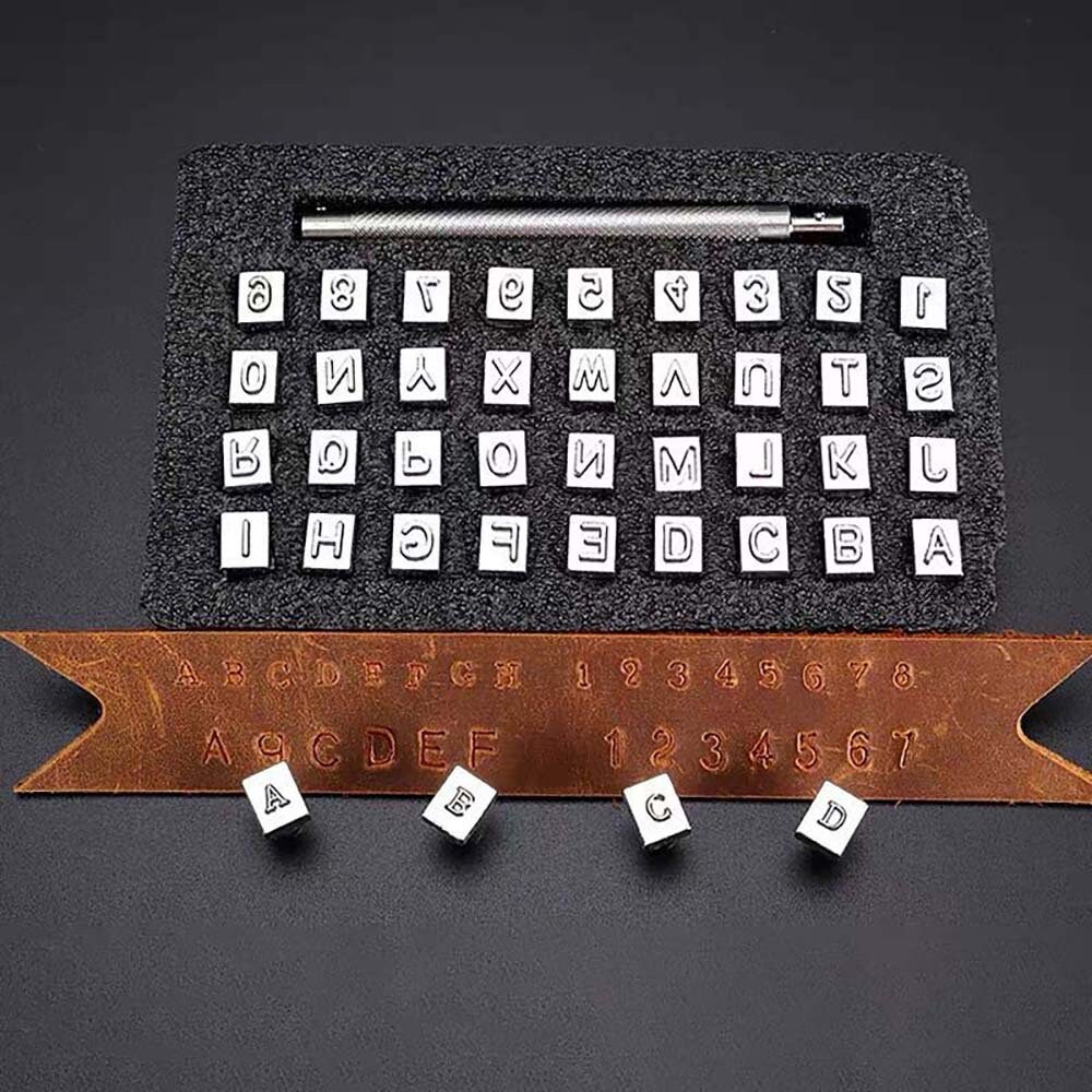 36 PCS Leather Stamping Tool Set Metal Letter and Number Etsy