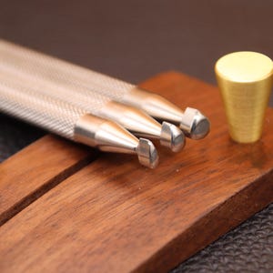 Leather Stamps, 1 Pc or 3 Pcs Set Professional Leather Stamping Tools for Craft Working, 304 Stainless Steel Leather Stamping DIY Tools