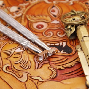 Leather Stamping DIY Tools 304 Stainless Steel Carving Beveler Stamps LeatherCraft Punch Tool