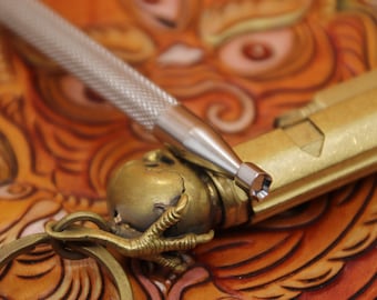 Herramientas de biselado de cuero Estampado de talla estampado Sellos 304 Biselado de acero inoxidable LeatherCraft Punch Tool