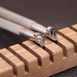 Leather Stamp, 2 Pieces Set Professional Leather Stamping Tools for Craft Working, 304 Stainless Steel Leather Stamping DIY Tool
