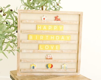 18" x 18" Natural Letterboard