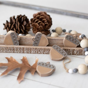 Wood Shape Set of 6 - Acorn