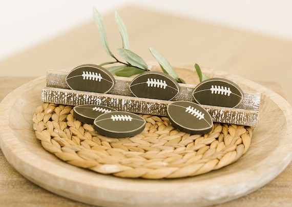 Wood Shape Set of 6 - Footballs