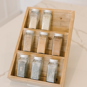 Wood Spice Rack Organizer - Natural