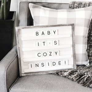 15" x 13" White Letterboard