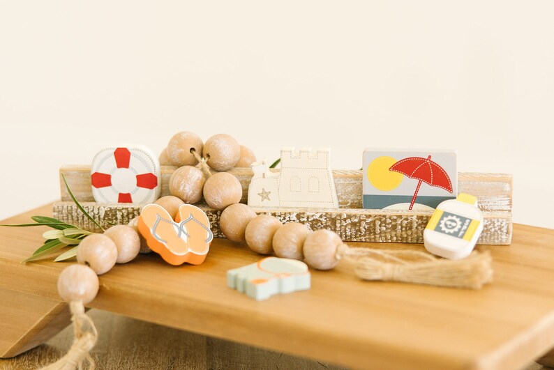 Wood Shape Set of 6 - Beach
