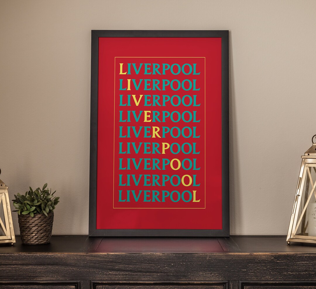 Liverpool Abstract Background LIVERPOOL F.C. Poster - Liverpool Poster, Abstract Minimalist, Premier ...