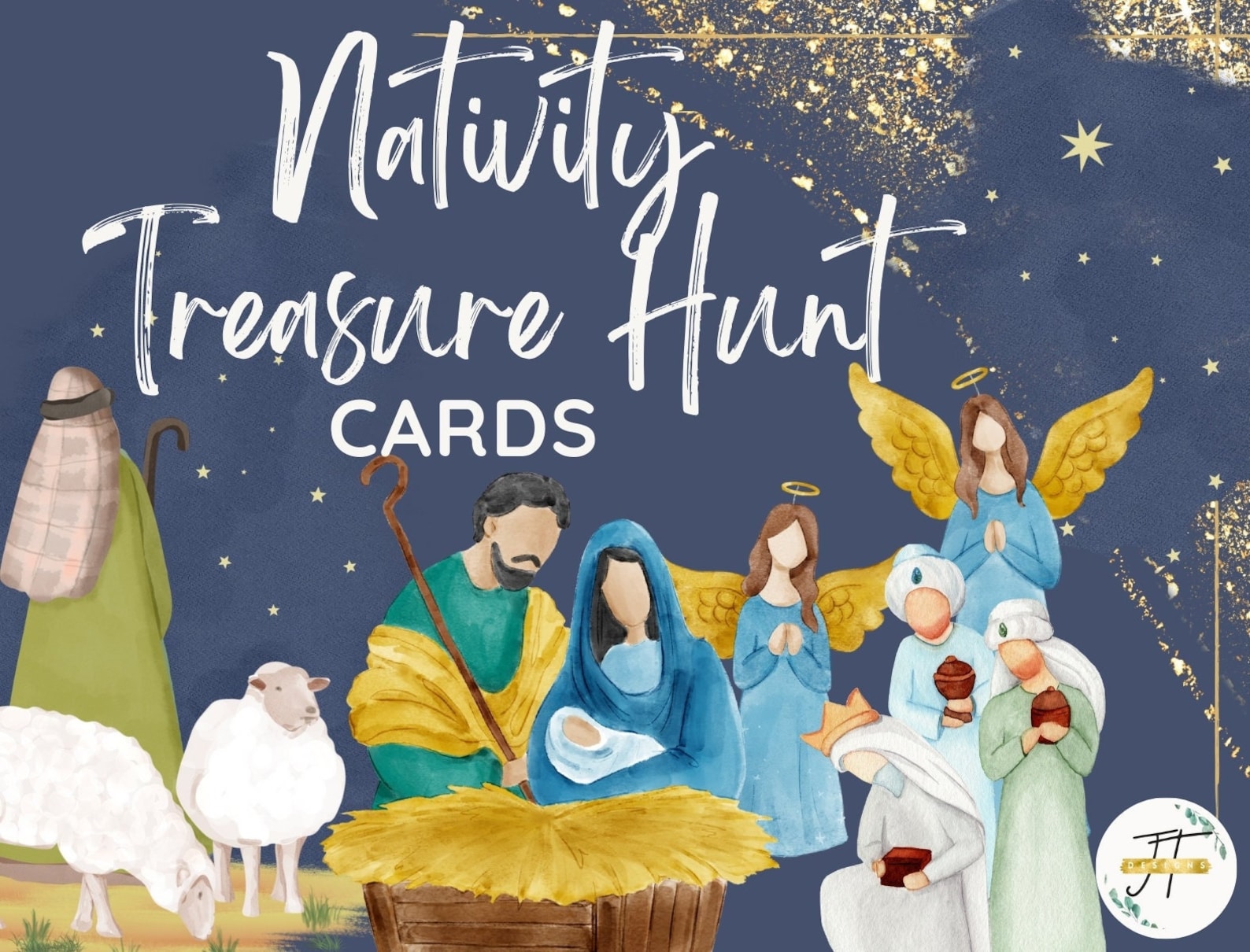 Nativity Scavenger Hunt, Christmas Scavenger Hunt, Christmas Treasure