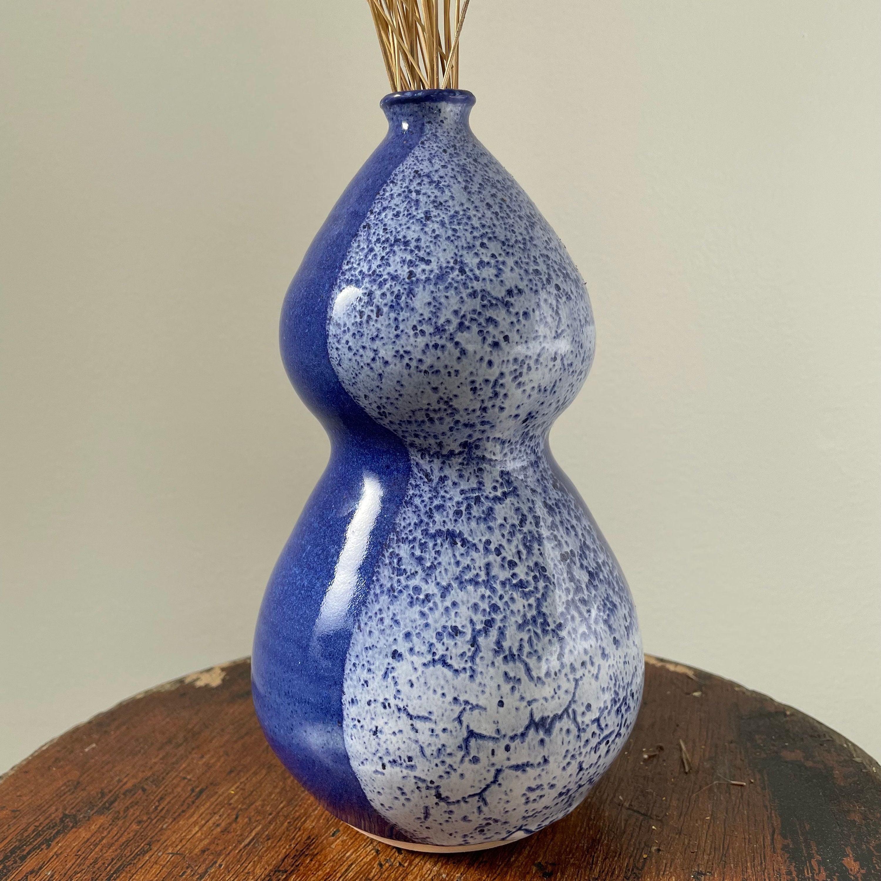 Blue and White Bubble Vase Etsy