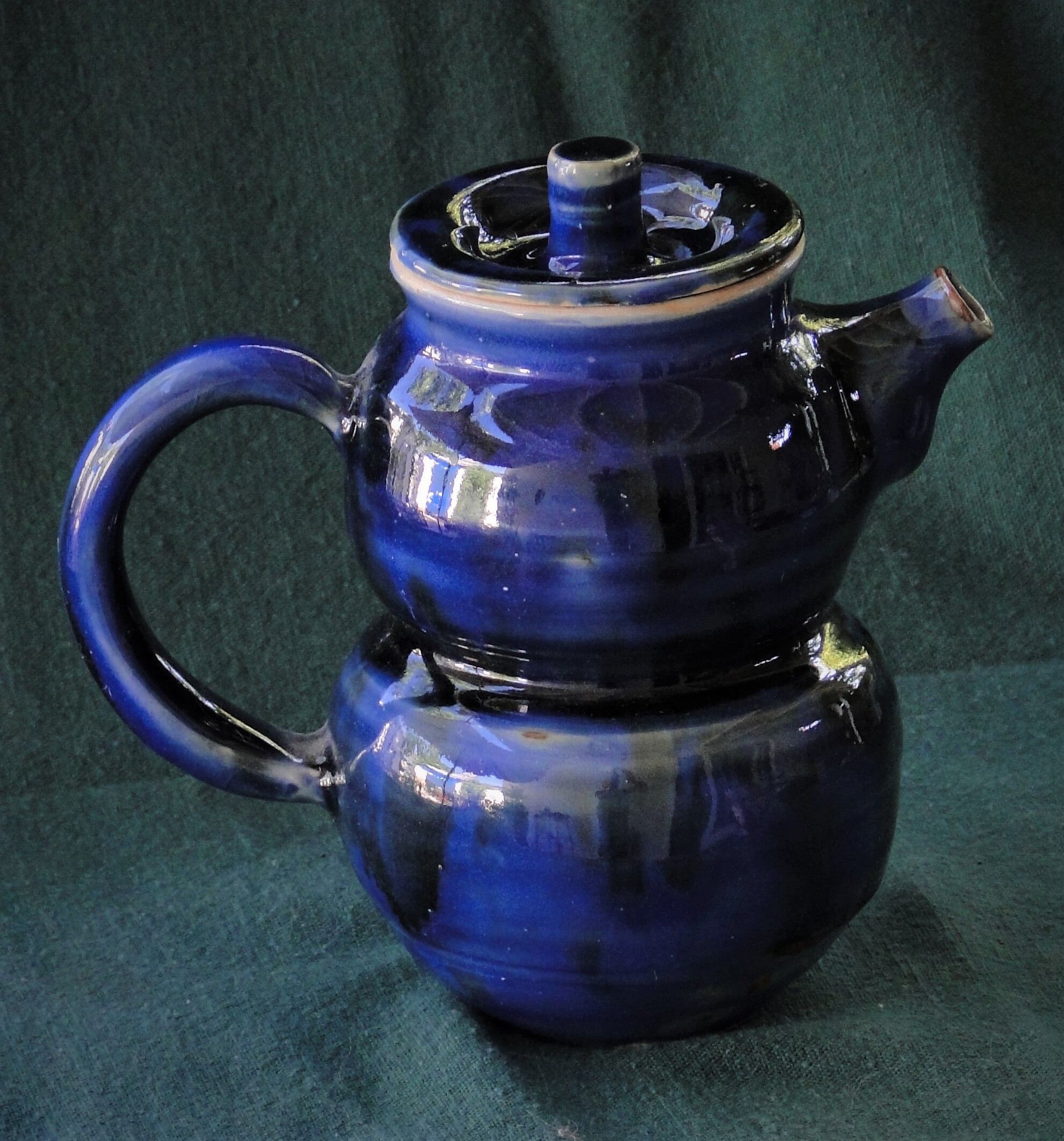Handmade teapot in beautiful Glossy Blue Etsy