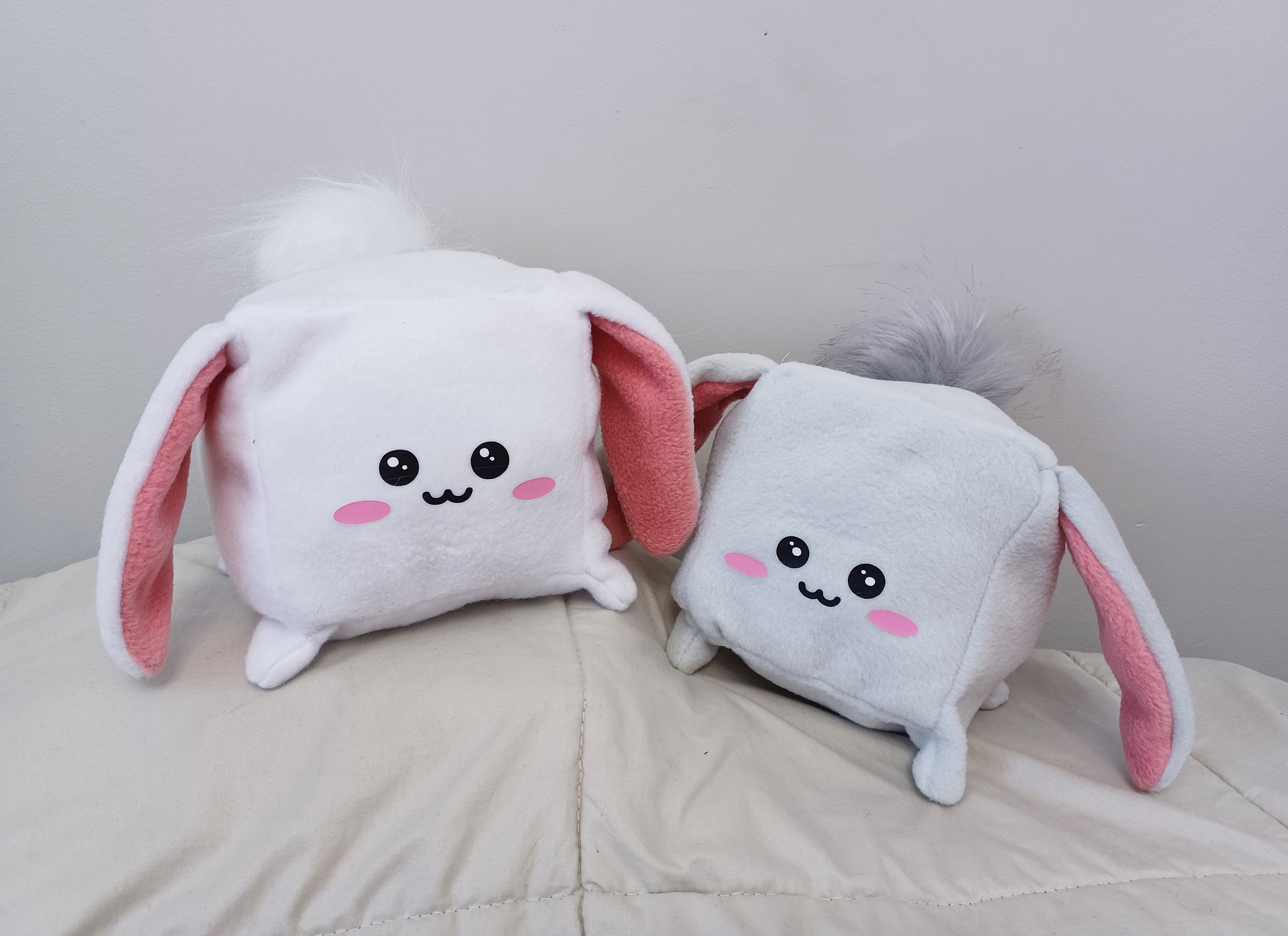 Bunny Rabbit Cube Plush Sewing Pattern, Kawaii Stuffie, Written and ...