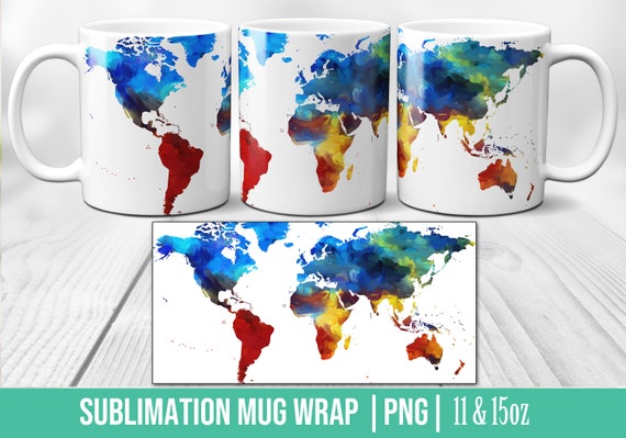 Mug Sublimation 11 Oz-15 Oz Turquoise wooden design