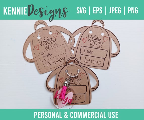 Backpack Valentine SVG for Keyrings Keychains and Backpack  display picture 3